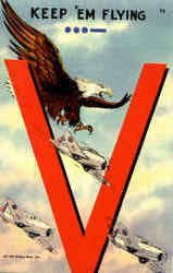 Keep 'Em Flying Postcard