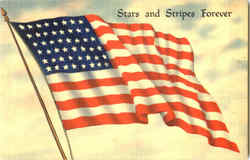 Stars And Stripes Forever Patriotic Postcard Postcard