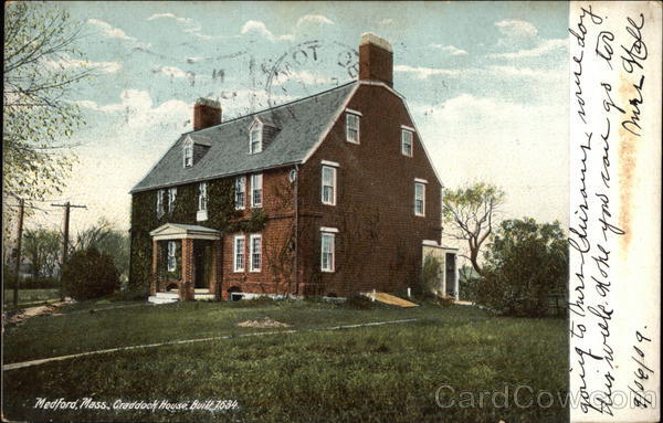 Craddock House, Built 1634 Medford Massachusetts