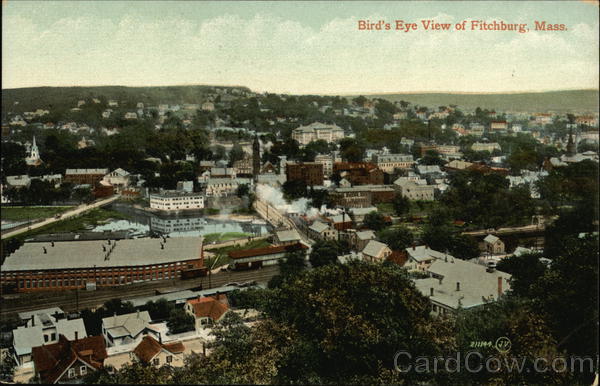 Bird's Eye View of Fitchburg Massachusetts
