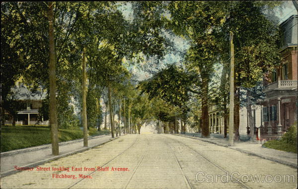 Summer Street, looking East from Bluff Avenue Fitchburg Massachusetts