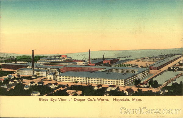 Birds Eye View of Draper Co.'s Works Hopedale Massachusetts