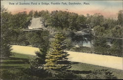 Scarboro Pond and Bridge, Franklin Park Postcard