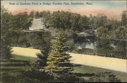 Scarboro Pond and Bridge, Franklin Park Dorchester, MA Postcard Postcard Postcard