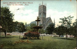 Lyman Memorial and St. Peters Church, Eaton Sq. Dorchester, MA Postcard Postcard Postcard