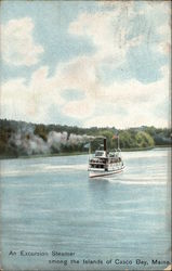 An Excursion Steamer among the Islands of Casco Bay Maine Postcard Postcard Postcard