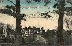 Marathon, NY Cemetery Postcard