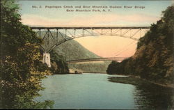 Popolopen Creek and Bear Mountain Park, Hudson River Bridge Postcard