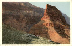 The Towering Cliffs Above Hermit Camp Grand Canyon National Park, AZ Postcard Postcard Postcard