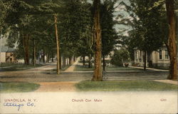 Church Cor. Main Postcard