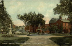 Taunton Green, the Centre Looking South Massachusetts Postcard Postcard Postcard