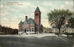 Post Office Taunton, MA Postcard Postcard 