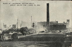 Ruins of Naumkeag Cotton Mills Salem, MA Postcard Postcard Postcard