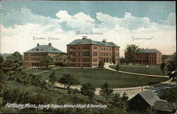 Edgarly School-Normal School & Dormitory Fitchburg, MA Postcard Postcard Postcard