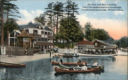 Pavilion and Boat Landing Postcard