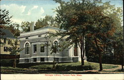 Carnegie Library Turners Falls, MA Postcard Postcard Postcard