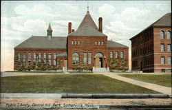 Public Library, Central Hill Park Postcard
