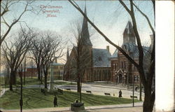 The Common Greenfield, MA Postcard Postcard Postcard