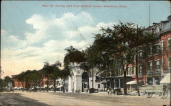 Main Street in Greenfield, MA Massachusetts Postcard Postcard Postcard