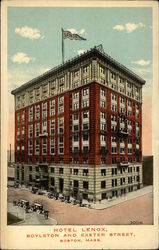 Hotel Lennox, Boylston and Exeter Street Postcard