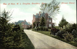 Res. of Hom. W. L. Douglas Postcard