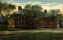 Hardie High School, Front View Beverly, MA Postcard Postcard Postcard