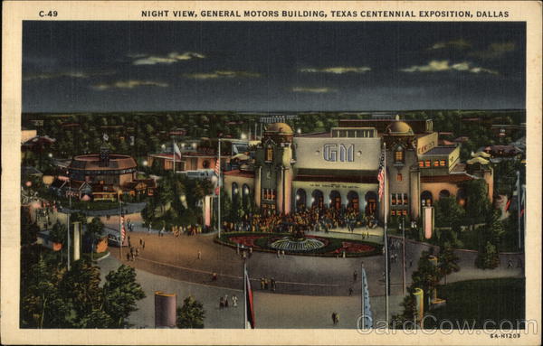 Night View, Texas Centennial Expositon Dallas Exposition