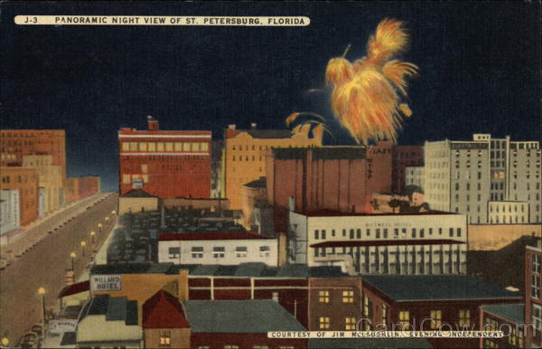 Panoramic Night View of St. Petersburg Florida Jim McLaughlin