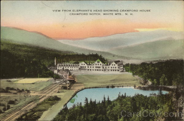 View From Elephant's Head Showing Crawford House Crawford Notch New Hampshire