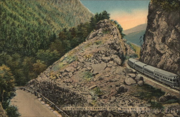 Entrance to Crawford Notch White Mountains New Hampshire
