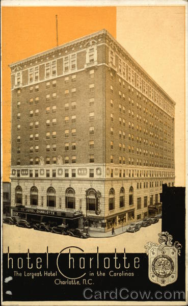 Hotel Charlotte North Carolina Postcard