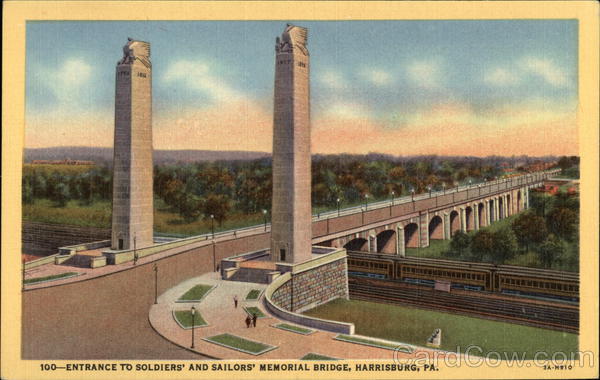 Entrance to Soldiers' and Sailors' Memorial Bridge Harrisburg Pennsylvania