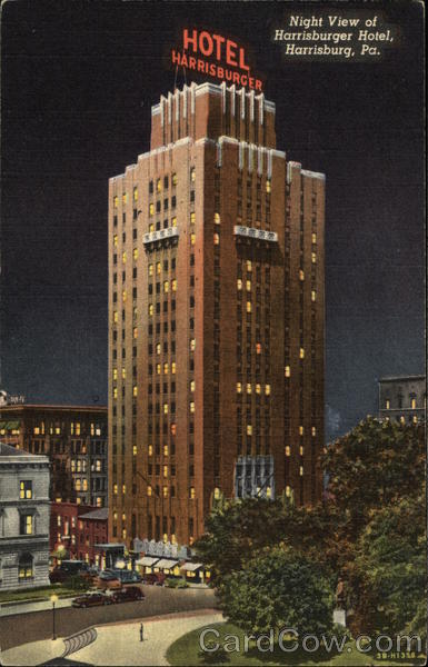 Night View of Harrisburger Hotel Pennsylvania