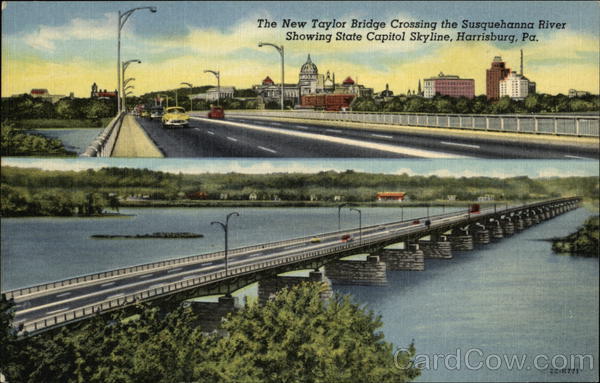 Susquehanna River Bridge Crossing Harrisburg Pennsylvania