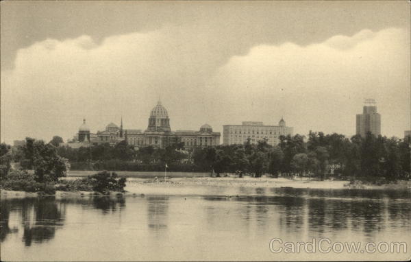 Skyline at Harrisburg, Pa., from Across the Susquehanna River Pennsylvania