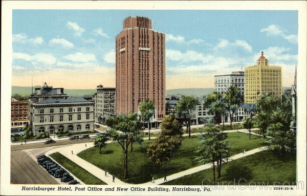 Harrisburger Hotel, Post Office and New Office Building Pennsylvania