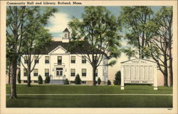 Community Hall and Library Postcard
