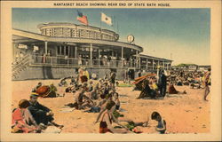 Nantasket Beach Showing Rear End of State Bath House Postcard