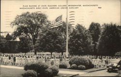 Flag Raising at State Teachers College Postcard