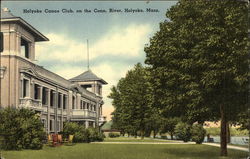 Holyoke Canoe Club on the Connecticut River Postcard