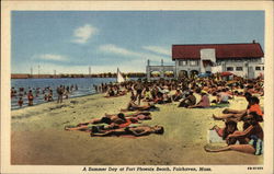A Summer Day at Fort Phoenix Beach Postcard