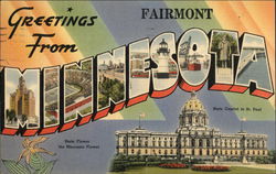 Greetings from Fairmont Minnesota Postcard Postcard Postcard