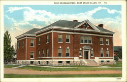 Post Headquarters, Fort Ethan Allen Postcard