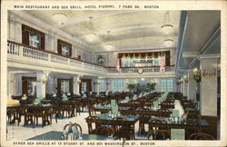 Hotel Pieroni - Main Restaurant and Sea Grill Boston, MA Postcard Postcard Postcard