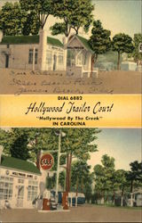 Hollywood Trailer Court Postcard