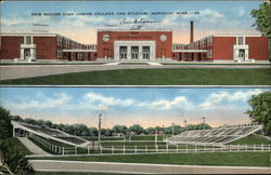 New Senior High-Junior College and Stadium Meridian, MS Postcard Postcard Postcard