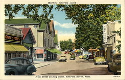 Main Street Looking North Postcard