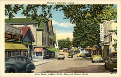 Main Street Looking North Vineyard Haven, MA Postcard Postcard Postcard