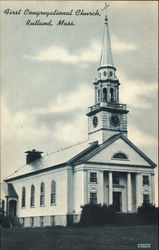 First Congregational Church Rutland, MA Postcard Postcard Postcard