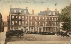"Hotel Curtis" overlooking Public Square Mount Vernon, OH Postcard Postcard Postcard